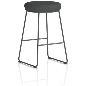 Turin Black Frame Stackable Fabric Bar Stool