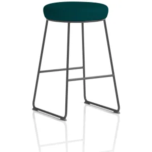 Turin Black Frame Stackable Fabric Bar Stool
