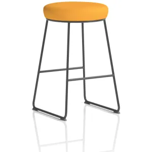 Turin Black Frame Stackable Fabric Bar Stool