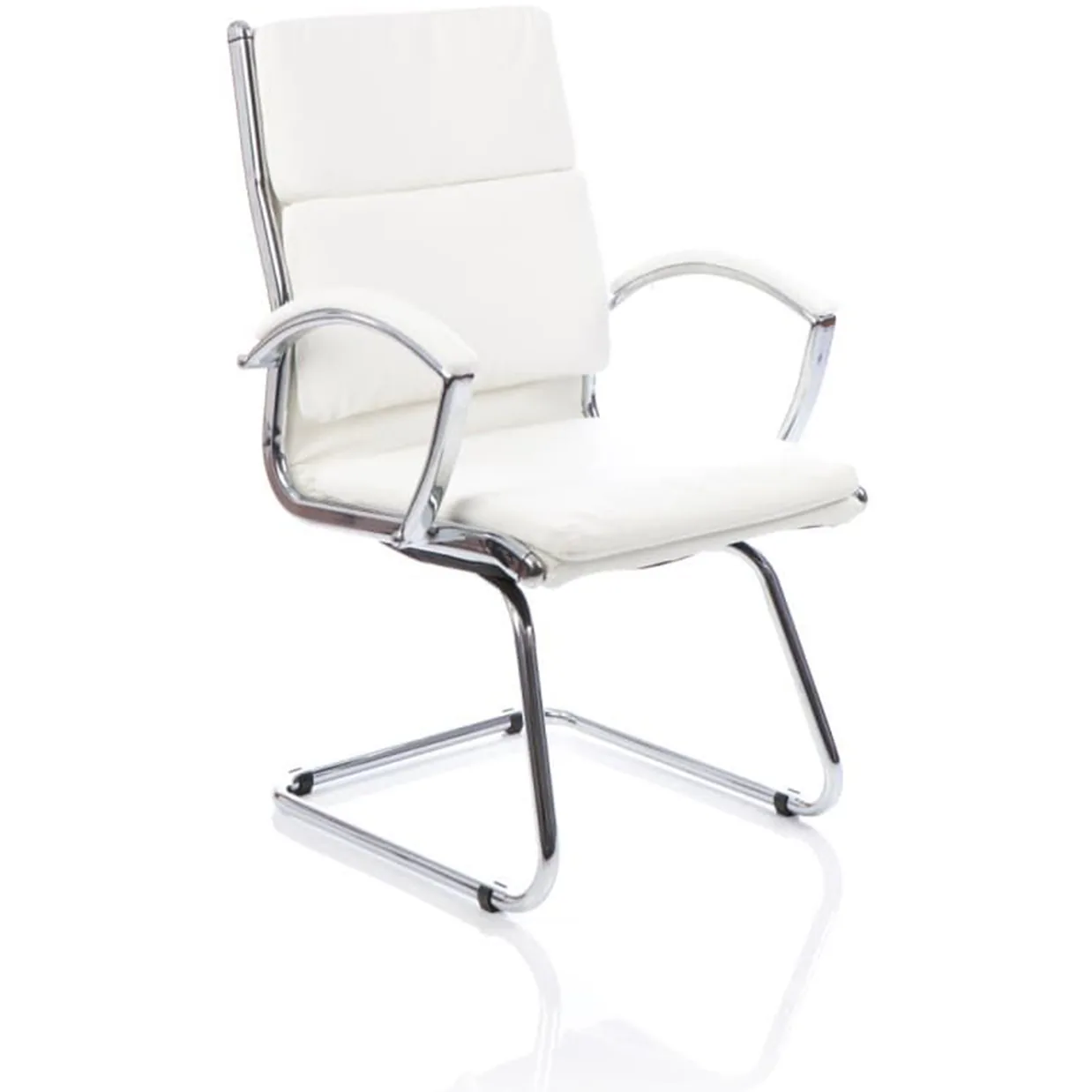 Classic Medium Back Bonded Leather Cantilever Visitor Chair