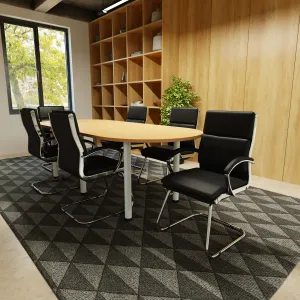 Classic Medium Back Cantilever Visitor Chair with Arms