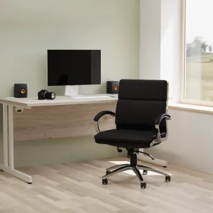 Classic Medium Back Cantilever Visitor Chair with Arms