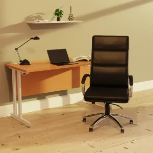 Classic Medium Back Cantilever Visitor Chair with Arms