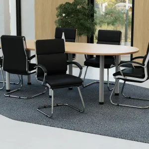 Classic Medium Back Cantilever Visitor Chair with Arms