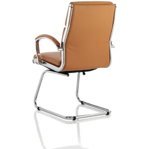 Classic Medium Back Bonded Leather Cantilever Visitor Chair