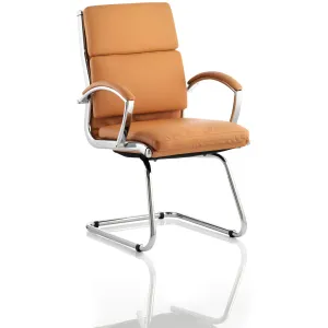 Classic Medium Back Bonded Leather Cantilever Visitor Chair