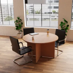 Echo Medium Back Leather Cantilever Visitor Chair with Arms