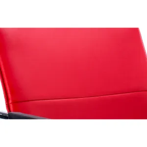Echo Medium Back Leather Stackable Cantilever Visitor Chair with Arms