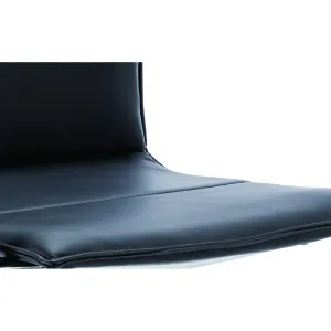 Echo Medium Back Leather Stackable Cantilever Visitor Chair with Arms