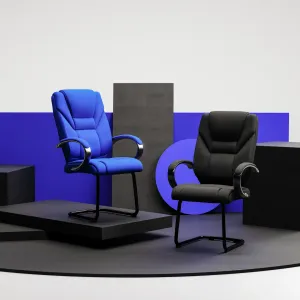 Galloway High Back Cantilever Visitor Chair with Arms