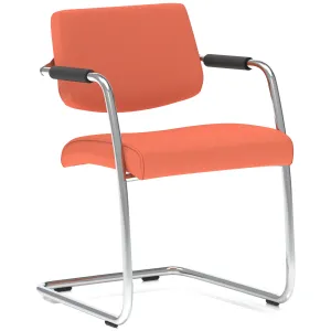 Havanna Medium Back Padded Cantilever Visitor Chair with Arms