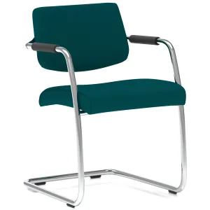 Havanna Medium Back Padded Cantilever Visitor Chair with Arms