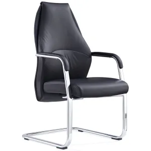 Mien High Back Leather Cantilever Visitor Office Chair