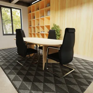 Mien High Back Leather Cantilever Visitor Office Chair
