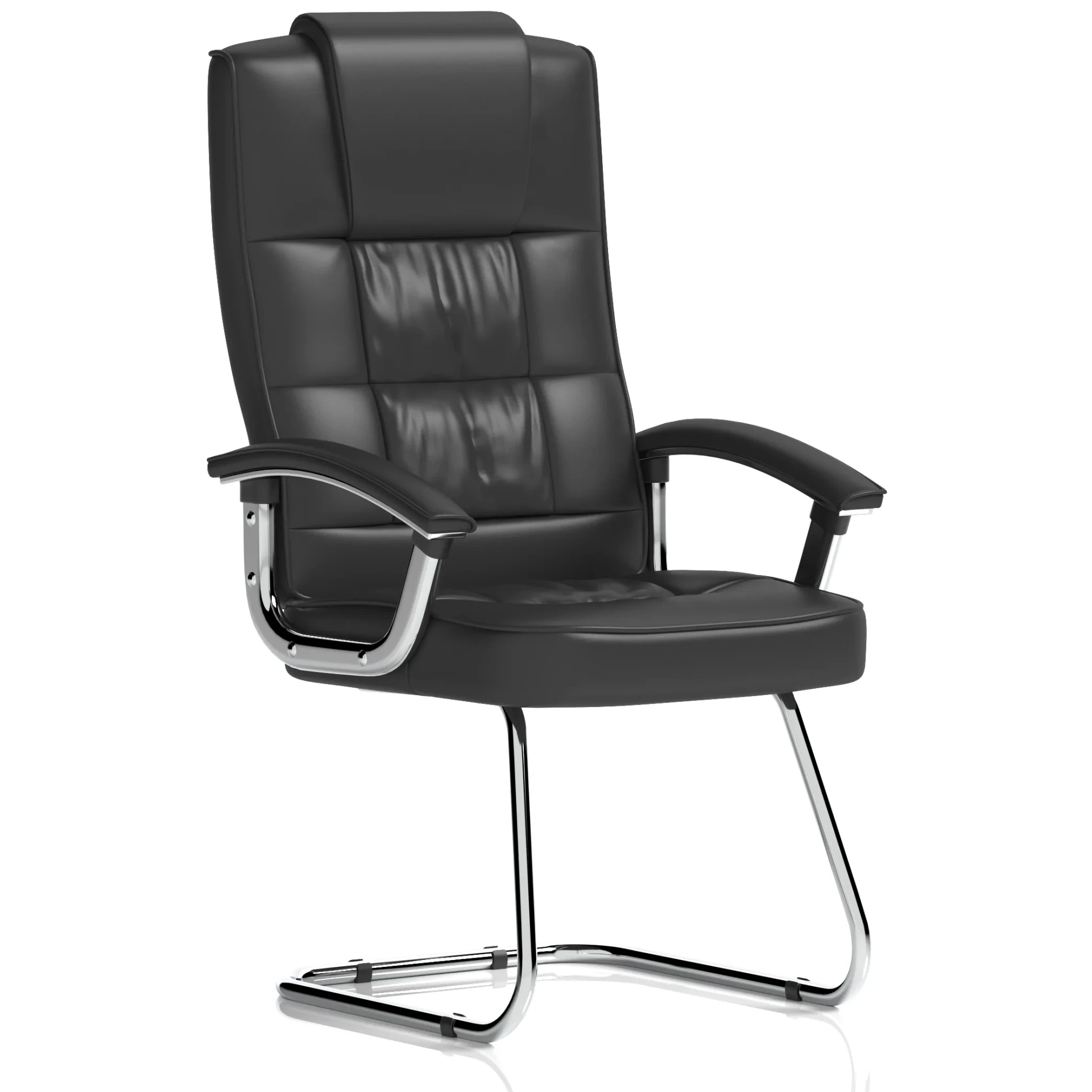 Moore Deluxe High Back Cantilever Visitor Chair with Padded Arms