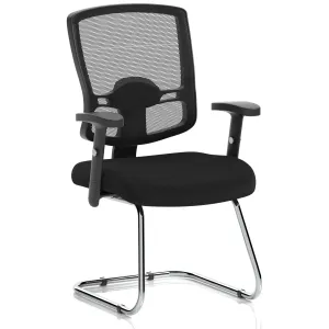Portland Mesh Back Cantilever Visitor Chair with Arms