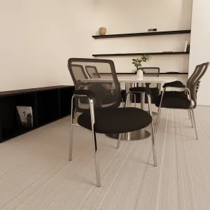Portland Mesh Back Cantilever Visitor Chair with Arms