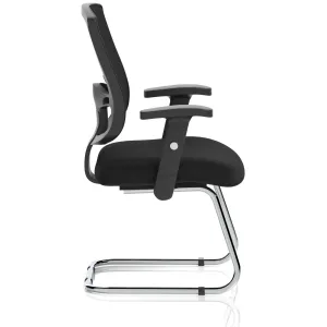Portland Mesh Back Cantilever Visitor Chair with Arms