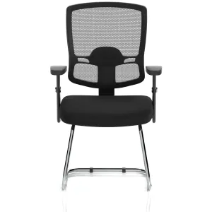 Portland Mesh Back Cantilever Visitor Chair with Arms
