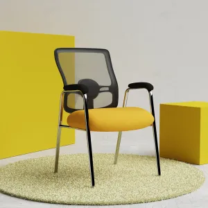 Portland Mesh Back Cantilever Visitor Chair with Arms