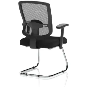 Portland Mesh Back Cantilever Visitor Chair with Arms