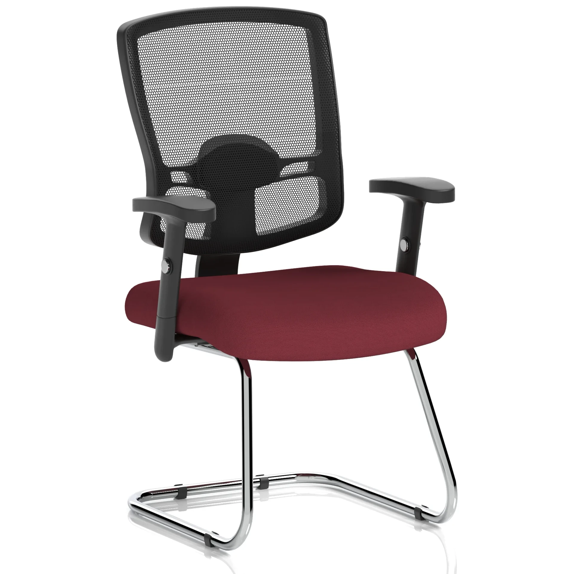 Portland Mesh Back Cantilever Visitor Chair with Optional Arms