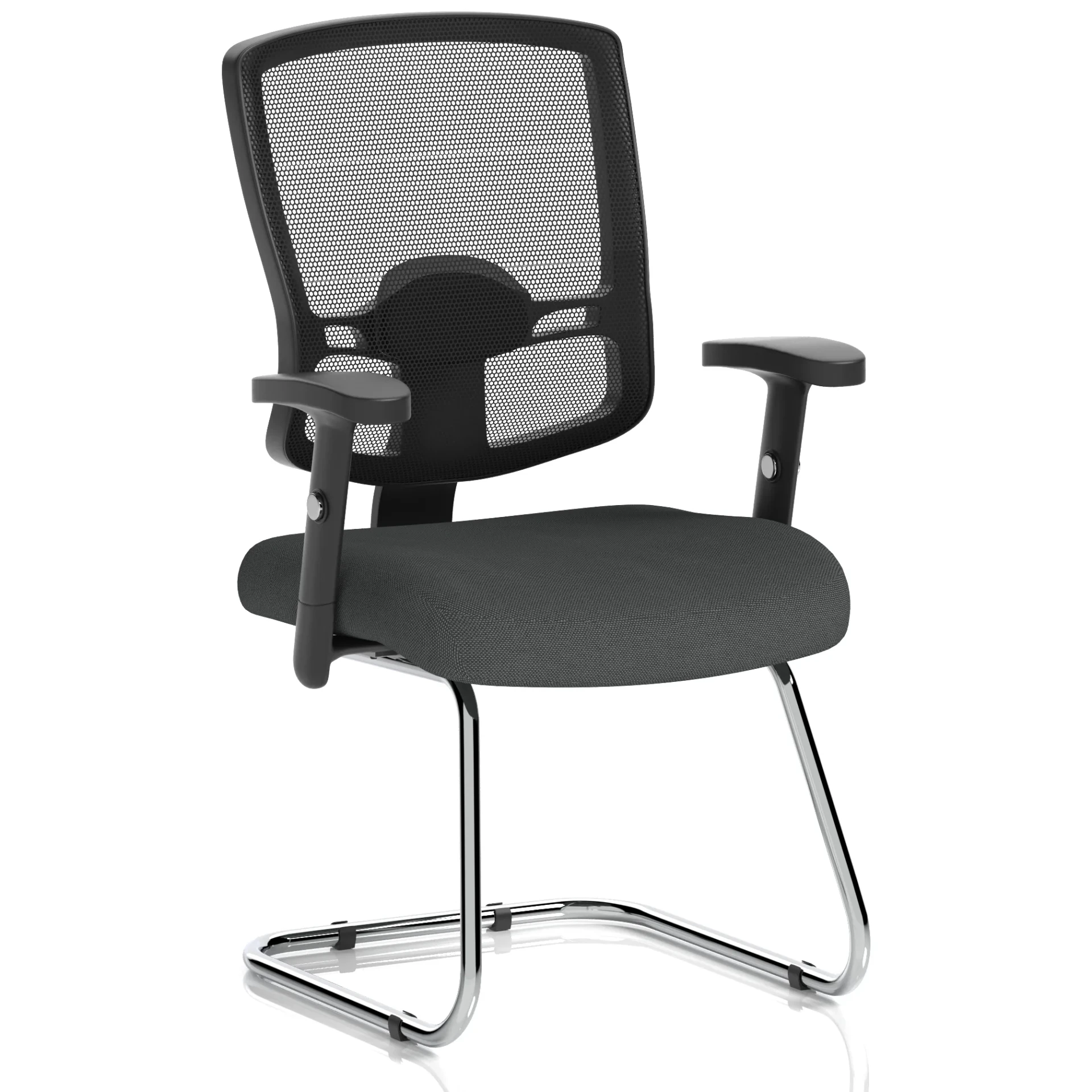 Portland Mesh Back Cantilever Visitor Chair with Optional Arms