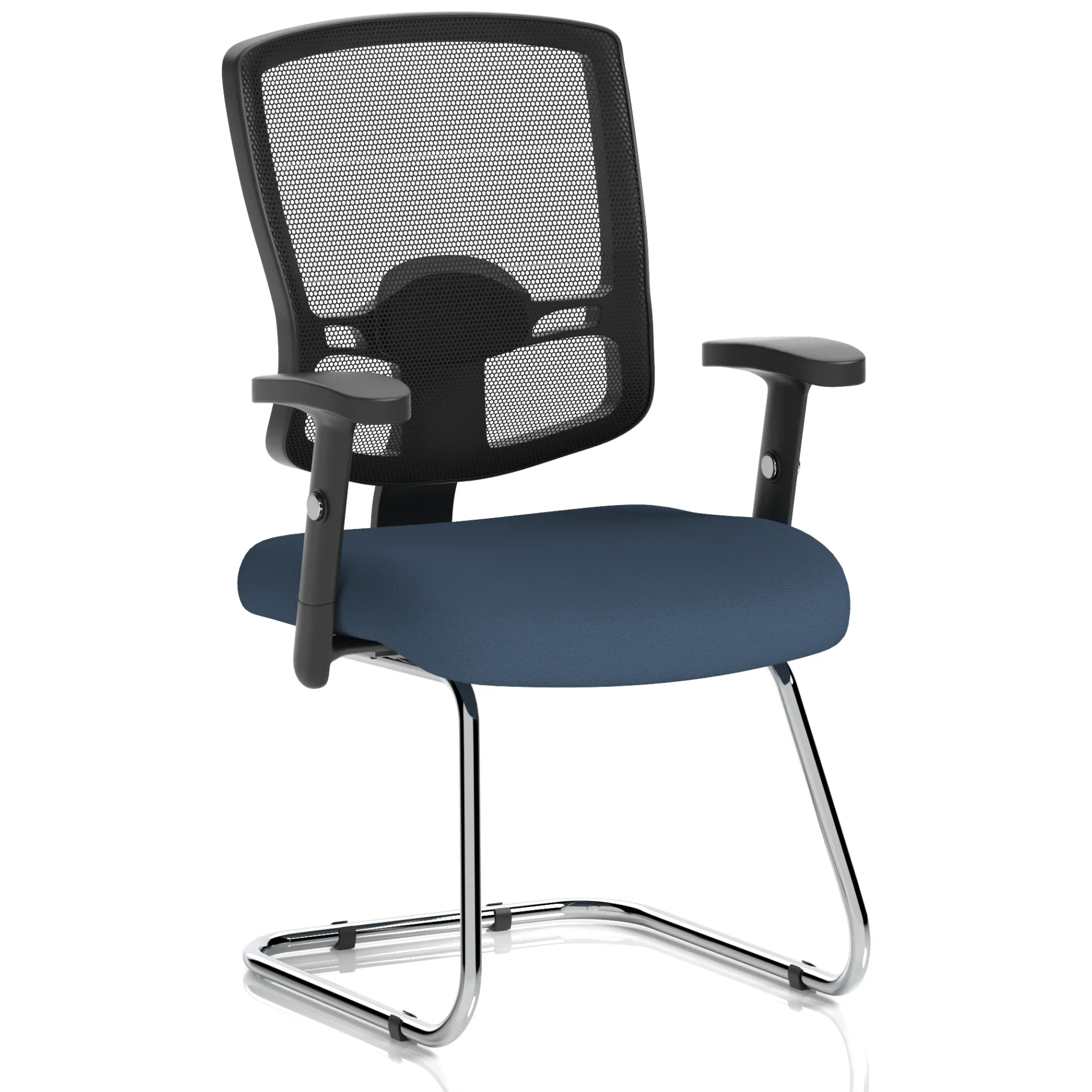 Portland Mesh Back Cantilever Visitor Chair with Optional Arms