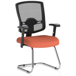 Portland Mesh Back Cantilever Visitor Chair with Optional Arms