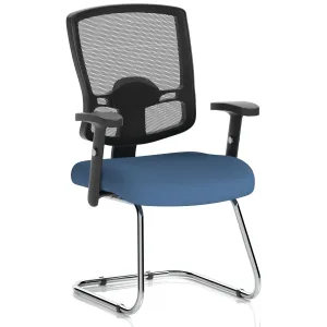 Portland Mesh Back Cantilever Visitor Chair with Optional Arms