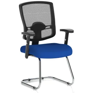 Portland Mesh Back Cantilever Visitor Chair with Optional Arms