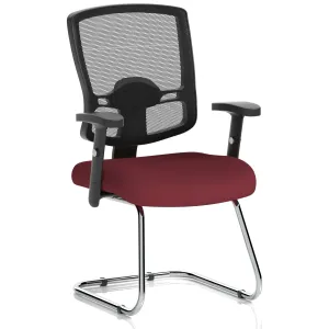 Portland Mesh Back Cantilever Visitor Chair with Optional Arms