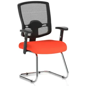 Portland Mesh Back Cantilever Visitor Chair with Optional Arms