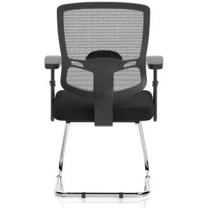 Portland Mesh Back Cantilever Visitor Chair with Optional Arms