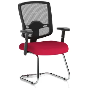 Portland Mesh Back Cantilever Visitor Chair with Optional Arms
