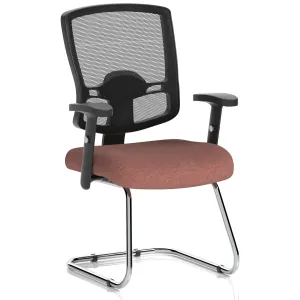 Portland Mesh Back Cantilever Visitor Chair with Optional Arms