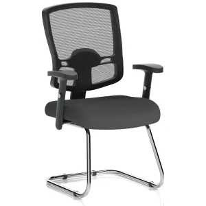 Portland Mesh Back Cantilever Visitor Chair with Optional Arms