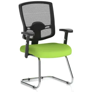 Portland Mesh Back Cantilever Visitor Chair with Optional Arms