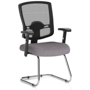 Portland Mesh Back Cantilever Visitor Chair with Optional Arms