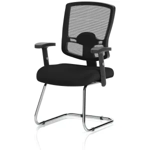 Portland Mesh Back Cantilever Visitor Chair with Optional Arms