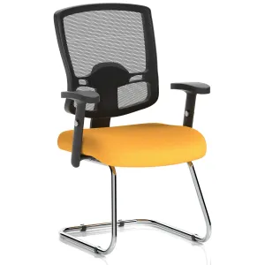 Portland Mesh Back Cantilever Visitor Chair with Optional Arms