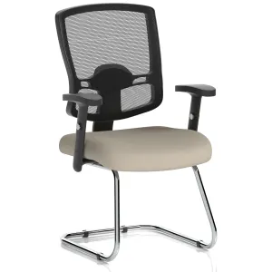 Portland Mesh Back Cantilever Visitor Chair with Optional Arms