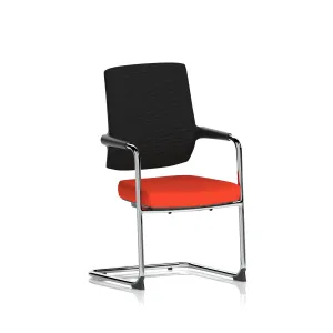 Vero Airmesh Back Cantilever Visitor Chair with Arms