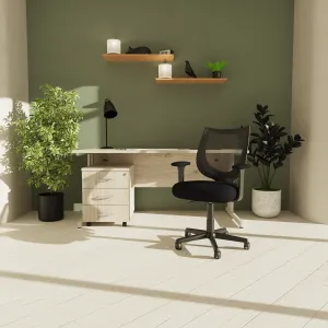 Camden Medium Back Black Mesh Task Operator Office Chair With Arms
