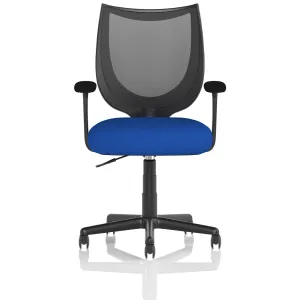 Camden Medium Back Black Mesh Task Operator Office Chair With Arms