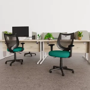 Camden Medium Back Black Mesh Task Operator Office Chair With Arms