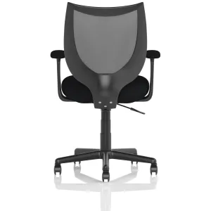 Camden Medium Back Black Mesh Task Operator Office Chair
