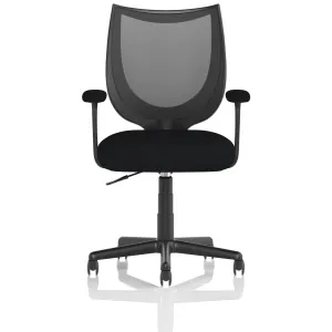 Camden Medium Back Black Mesh Task Operator Office Chair