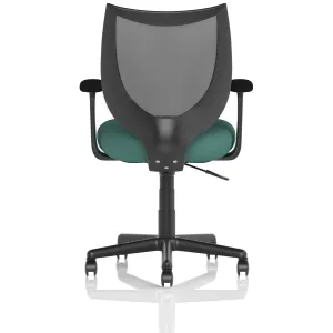 Camden Medium Back Black Mesh Task Operator Office Chair