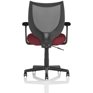Camden Medium Back Black Mesh Task Operator Office Chair